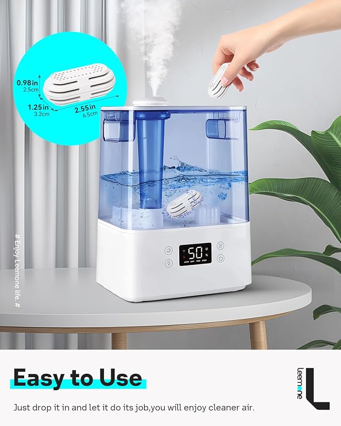 Leemone 4 Pack Humidifier Demineralization Cartridge Compatible with All LEVOIT Top Fill Humidifiers, Calcium and Magnesium Ion Softening Efficiently Reduce Dust & Odor - Image 2