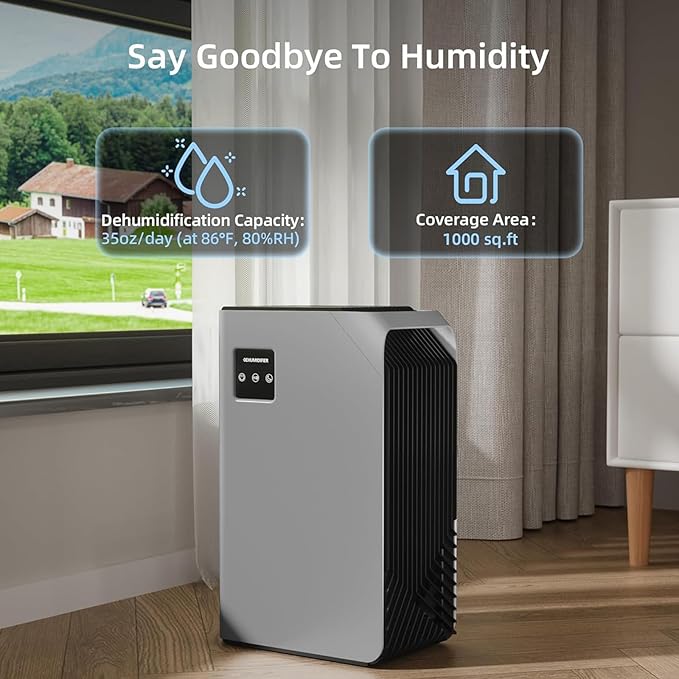 Dehumidifiers for Home, 88 OZ Water Tank, Dehumidifier for Bedroom Bathroom with Auto Shut Off, 7 Colors LED Light,A - Image 4