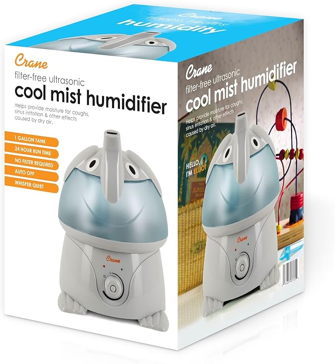 Crane Cute Animal Humidifier for Kids Bedroom and Nursery, Ultrasonic Cool Mist, 1 Gallon, Auto Shut Off, Cool Mist Humidifier - Image 7