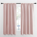 NICETOWN Blackout Curtains for Living Room, Blush Pink, 2 Panels, 42 by 63, Darkening Window Curtain Panels, Easy-Care Solid Thermal Insulated Draperies/Drapes for Daughter Room by NICETOWN