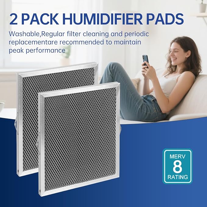 5881 Dehumidifier Filter MERV 8 Washable Compatible with Whole-House Dehumidifiers Models E100 E080 8192A and Dehumidifying Ventilator 8192A Replacement Filter 2 Packs - Image 5