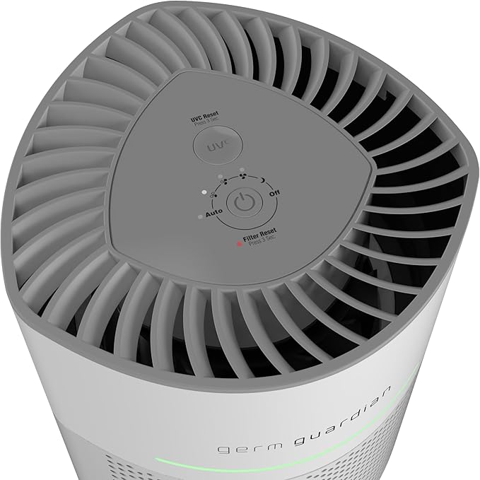 GermGuardian Airsafe+ HEPA Air Purifier for Home, Large Rooms Up To 1043 Sq. Ft. with HEPA Air Filter, UV-C Light & Air Quality Sensor, AC3000W, White - Image 5