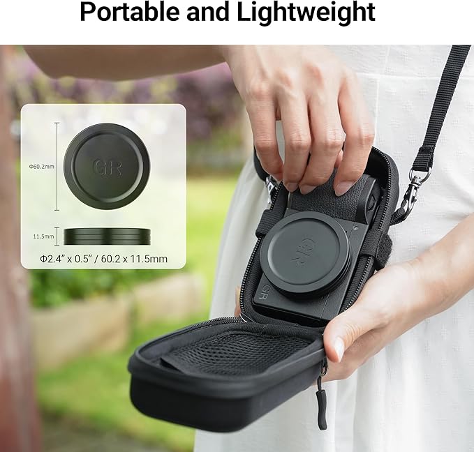 JJC Aluminum Lens Cap Cover Protector for Ricoh GR IIIx GR IIIx HDF GR3x HDF GR III GR III HDF GR3 HDF GR II GR2 with Soft EVA Interior -Black - Image 5