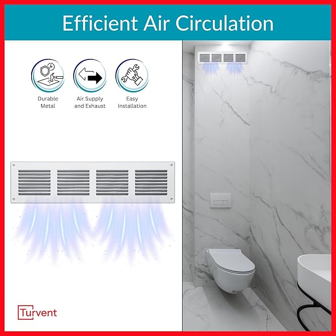 14x2 Vent Cover (Duct Opening) - White HVAC Return Air Grille for Wall and Ceiling - Metal AC Vent Cover with Mesh - Rectangular Ventilation Register - External Dimensions: 15.75" W x 3.94" H - Image 2