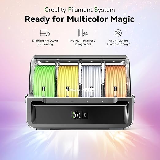 Creality Official CFS Multicolor 3D Printer Automatically Filament System, Moisture-Proof Filament Storage, Supports 4 Parallel Devices for 16 Color Printing, for K2 Plus 3D Printer - Image 2