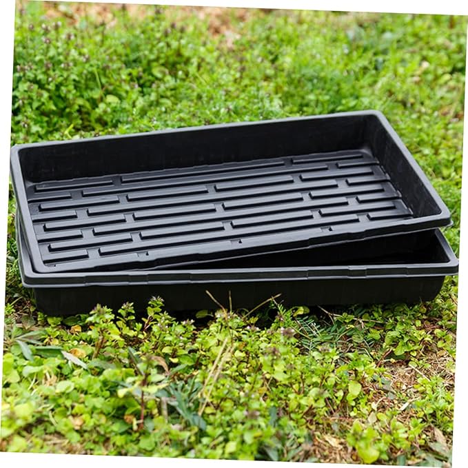 Thick Plastic Seedling Starter Tray for Greenhouse 3pcs Plant Grow Trays Drainage Holes for Vegetable Planting and Germination - Image 7
