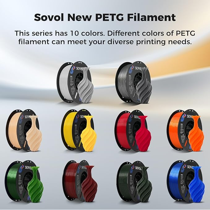 Sovol 3D Printer PETG Filament 1.75mm 1KG (2.2lbs), High Precision, Strong Toughness, Wiring Tightness, Dimensional Accuracy +/- 0.03 mm, 3D Printing PETG Filaments, Brown - Image 2