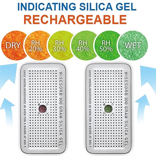 100 Gram 20 Pack Indicating Silica Gel Canister, Gun Safe Dehumidifier (Orange to Green), Reusable Desiccant Canister Dehumidifier - Image 3
