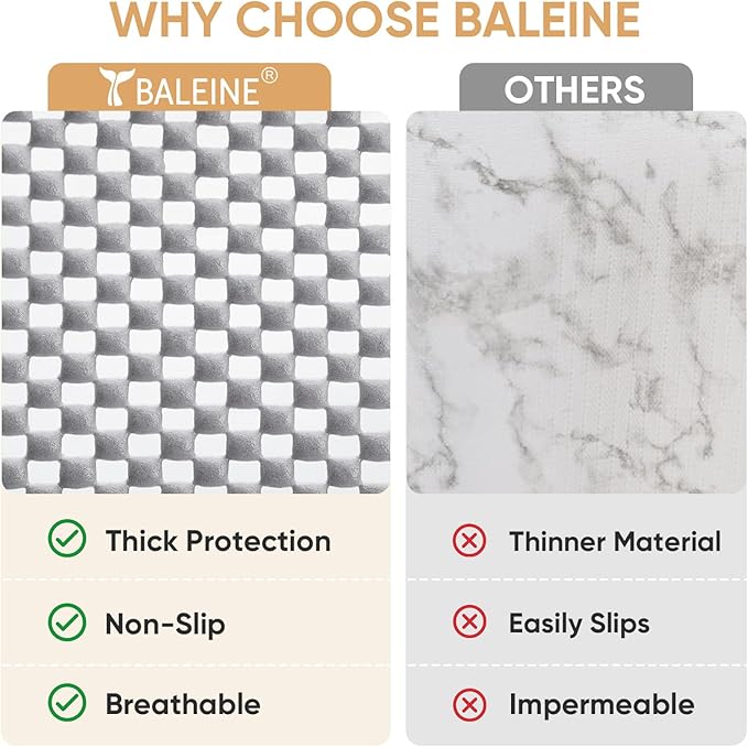 BALEINE Cabinet Liner, 24 in x 30 Ft Drawer and Shelf Liner for Kitchen Cabinets Non-Adhesive, Non-Slip Protect Desks, Cupboard, Drawers, Shelves, Tableware (Gray) - Image 5