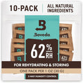 Boveda 62% RH Size 8-10 Pack Two-Way Humidity Control Packs - for Storing 1 oz - Moisture Absorber for Small Storage Containers - Humidifier Packs - Hydration Packets w/Resealable Bag by Boveda