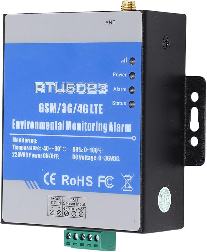 RTU5023 Wireless Temperature Humidity GSM Alarm Monitor with SMS Alerts for Power Outage and Environmental Monitoring AC 100‑240V, for Home Office Hotle - Image 8