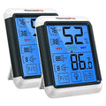 ThermoPro TP55 Digital Indoor Hygrometer Thermometer, 4-Inch Temperature/Humidity Monitor with Touchscreen and Backlit, Indoor Room Thermometer/Humidity Meter for House Home Greenhouse by ThermoPro