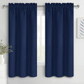 DWCN Navy Blue Blackout Curtains for Bedroom 72 Inches Long 2 Panels Set Window Drapes Thermal Insulated Room Darkening Rod Pocket Curtains for Kids Boys Room (W38 x L72 Inch, Navy Blue) by DWCN