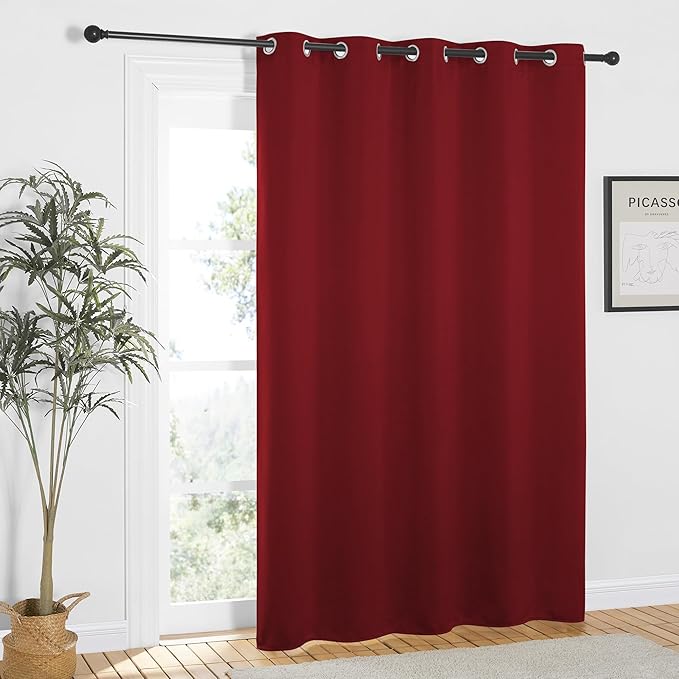 NICETOWN Burgundy Red Blackout Curtains 84 inch Length, Grommet Top Room Darkening Drapes for Bedroom Living Room, Light Blocking Window Covering for Privacy (W66 x L84 Inch, 1 Panel) - Image 8