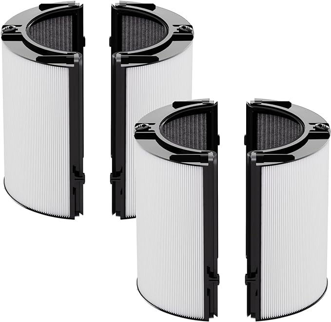 Leemone True HEPA+Carbon Filter 2-Pack Replacement for Dyson PH01 PH02 PH03 HP06 TP06 HP07 TP07 HP09 TP09 HP10 TP10 360° Combi Glass Purifying Fans, Compatible with Dyson Pure Cool Hot Air Puri-fier by Leemone