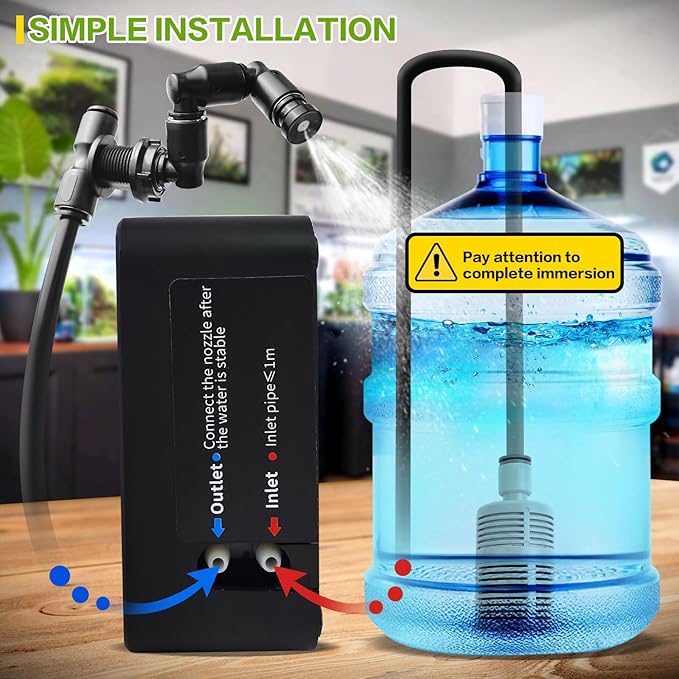 Reptile Smart Mister, Reptile Humidifiers Misting System Automatic with Timer, Terrariums Humidifier with 360°Adjustable Misting Nozzles, Spray Kit for Rainforest Plants Amphibian - Image 7