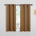 NICETOWN Sleek Blackout Curtains 45 inches Length for Small Windows, Noise Reducing and Block Draft Panels for Door Doorway Laundry Office Luxury Decor Theme (2 Panels, Gold Brown, W34 x L45 -Inch) by NICETOWN