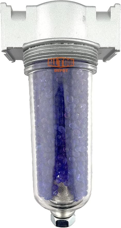 3/8" NPT Mid Flow Compressed Air In Line Filter Desiccant Dryer Moisture Water Separator - Image 5