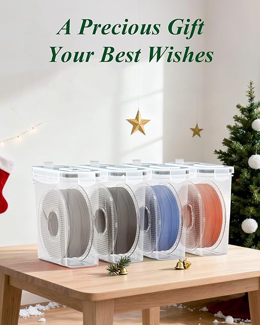 YOOPAI Filament Storage Box - 4 Pack Filaments Container for 3D Printing Filaments Sealing and Protection - Portable Filament Storage with Desiccant&Label ,Water-Proof and Dust-Proof 4.0L(9.03*8*3) - Image 7