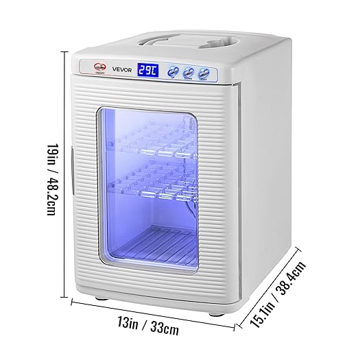 Happybuy White Reptile Incubator 25L Scientific Lab Incubator Digital Incubator Cooling and Heating 5-42°C Reptile Egg Incubator 12V/110V Work for Small Reptiles - Image 8