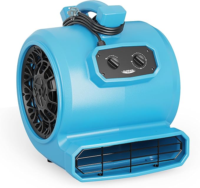 ALORAIR 4000 CFM Air Mover Blower Fan for Industrial, Floor Drying Fan, Carpet Dryer - Timer, Stackable, 3 Speeds, 5 Adjustable Angles Ideal for Water Damage Restoration and Plumbing - GE4000T by ALORAIRSOLUTIONSINC0J0DC
