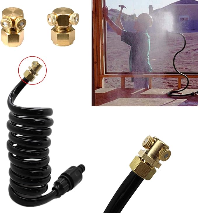 32 Pack- Brass Misting Nozzles For Outdoor Cooling System, 0.012” Orifice (0.3 mm) 10/24 UNC - Image 7