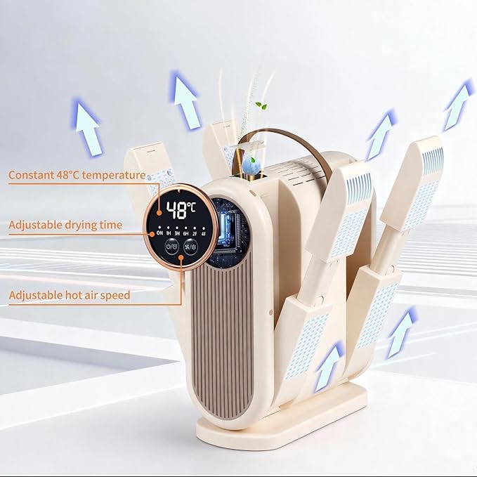 Boot and Shoe Dryer - Portable Handheld Dryer for Sneakers, Gloves and Socks, Fast Drying, Adjustable Timer, Energy Saving, Can Add Rose Salt to Help Reduce Odor - Image 3