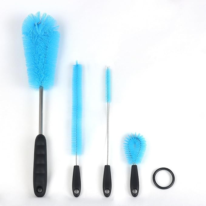 4 Pack Bottle Cleaner Brush Set 15/13/5 Inch Stainless Steel Water Bottle Cleaning Brushes Long Handle Scrubbing Brush for Mugs Flasks Tumblers Beer Wine Decanter Glass Jugs Lids Straw - Image 9