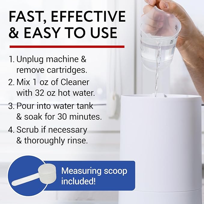 IMPRESA Humidifier Cleaner & Descaler Powder - 12 Oz, 12 Uses - Citric Acid Powder & Bacteriostatic Water Mineral Remover - Cleaning Solution for Humidifiers - Image 5