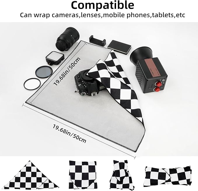 Camera Wrap, Anti-Scratch Lens Protective Wrap pouche, Magic Self-Adhesive Cloth, Universal Storage Cloth for DSLR, Smartphones, Laptops, electronics,Cosmetic,whatever you need to protect - Image 5