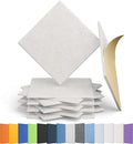 12 Pack Acoustic Panels Self Adhesive Sound Proof Foam, High Density Sound Acoustic Panel, 12X12X0.4 Inch Square Panels in Home, Office, Reccording Room, Studio,and more(Beige) by Amantech