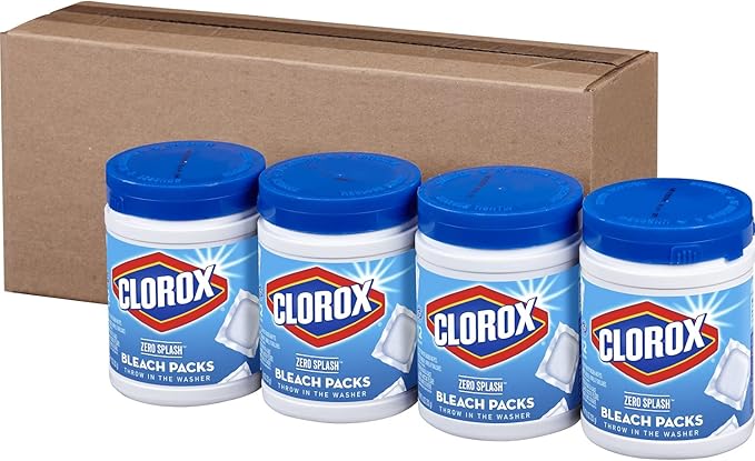 Clorox Zero Splash Bleach Packs - Laundry Pods, 4 Pack, Regular scent, Tablet form - Image 8
