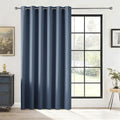 RYB HOME Blackout Thermal Insulated Curtains, Portable Curtain for Sliding Glass Door/Storage/Space Room Divider, Large Window Treatment Room Divider Panel, W80 x L84, Stone Blue, 1 Panel by RYBHOME