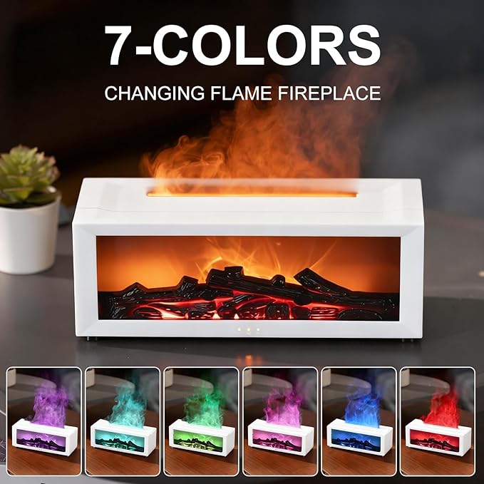 Fireplace Aroma Essential Oil Diffuser, 150ml Ultrasonic Humidifier, Scent Aroma Diffuser with Remote Control & Timer for Home, Bedroom, Office, Yoga - Image 6