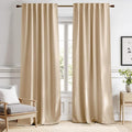 NICETOWN Blackout Curtains - Biscotti Beige Color, Double Panels, W52 x L120, Blackout Draperies for Large Window by NICETOWN
