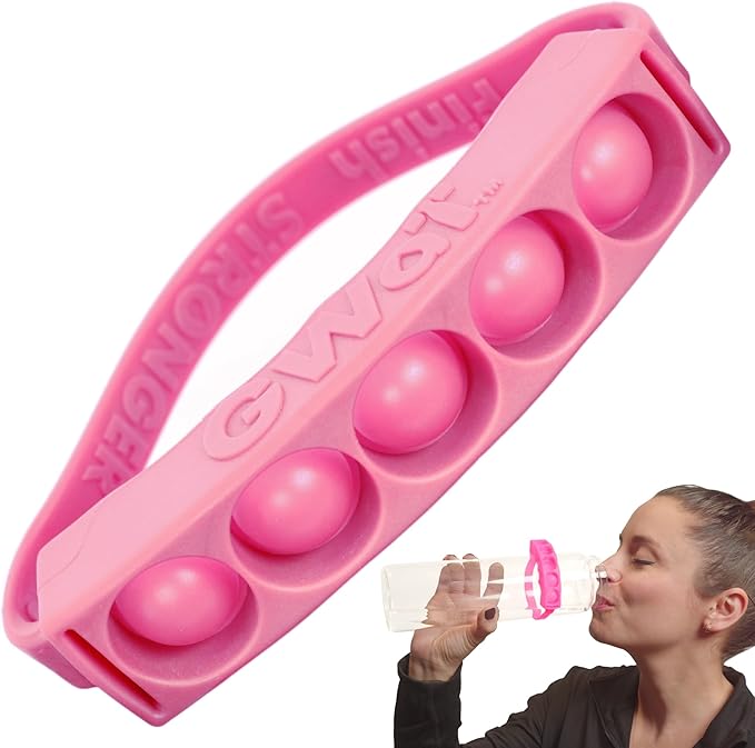 Water Bottle Hydration Tracker - Daily Water Reminder & Goal Setter - Reusable Silicone Band for Fitness, Weight Loss & Hydration Tracking by GWaT