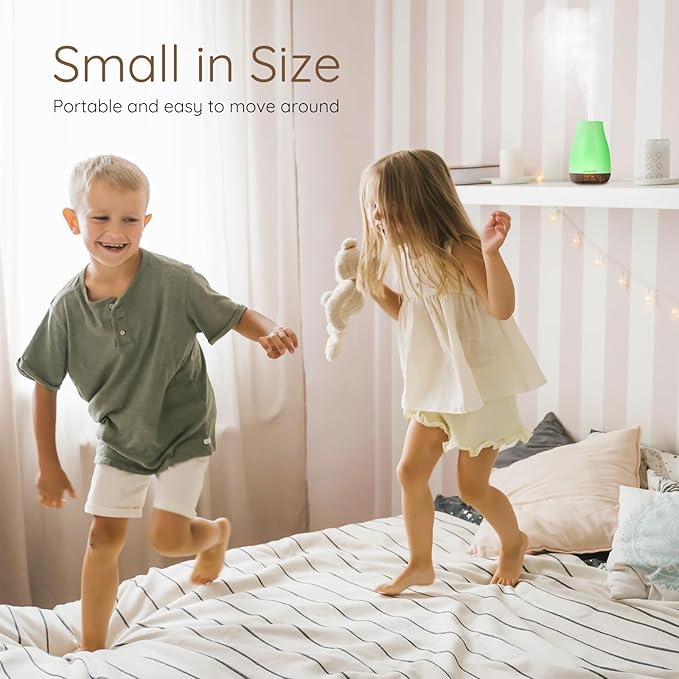 Aromatherapy Essential Oil Diffuser for Room: Air Humidifier Aroma Scent Cool Mist Diffusers Colorful Light Cute Mini Small Waterless Auto Off Ultrasonic for Home Bedroom - Image 5