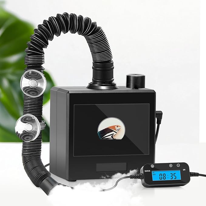 Reptile Fogger Humidifier for Glass Terrariums, Auto-Refill Misting System with Timer, Suitable for Reptiles/Amphibians/Grow Tents by DAOTAILI