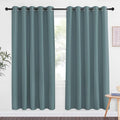 NICETOWN Bedroom Blackout Curtains for Doorway - Thermal Insulated Grommet Room Darkening Large Window Treatments Sound Proof for Living Room/Sliding Door (Greyish Blue, 1 Panel, W66 x L72) by NICETOWN