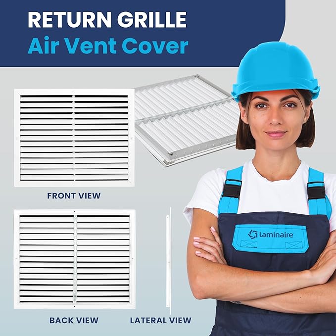 20x16 Inch (Duct Opening) Air Return Vent Cover Decorative – Premium Aluminum AC Vent Cover for Ceiling & Wall, Rustproof Grille, Ideal for Home HVAC Grille, Durable & Easy to Install by ACLAMINAIRE - Image 2