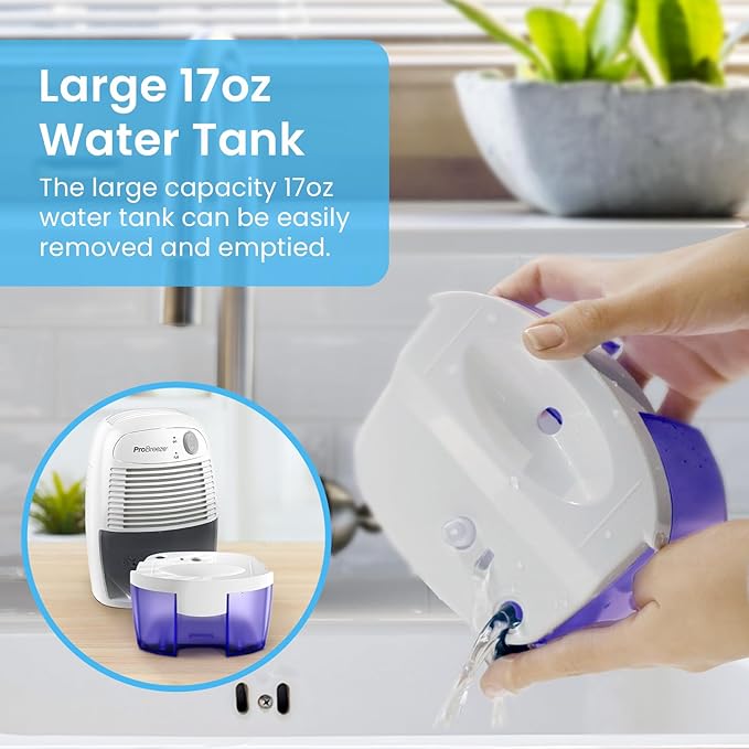 Pro Breeze Dehumidifiers for Home,215sqft Small Dehumidifiers for Room,16oz Tank Portable Closet Dehumidifier Removes Humidity Mini Small Dehumidifier for Bathroom Dehumidifier for Bedroom RV Basement - Image 3