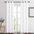 NICETOWN Pure White Window Curtain and Drape, 1 Panel, 34 by 84, Easy Care Solid Thermal Insulated Grommet Room Darkening Drapery for Kid's Room by NICETOWN