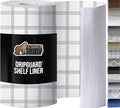 GORILLA GRIP DripGuard Shelf Liner, Non-Adhesive Drawer and Kitchen Cabinet Protector, 24x240 In, Strong Grip Slip Resistant Underside, Smooth Surface Liners for Cabinets, Bathroom Closets, Gray White by GorillaGrip