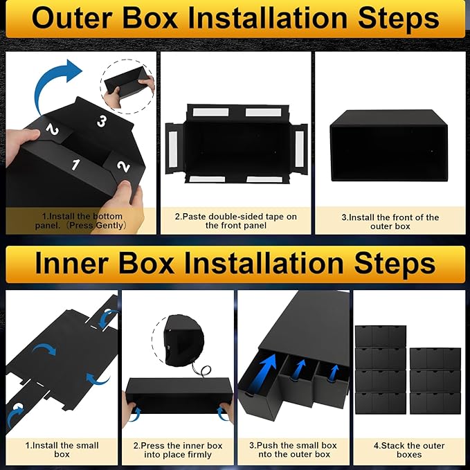Trading Card Storage Box, Includes 21-600 CT Boxes & Card Dividers, + Trading Card Organizer for Collectible Card Games, for TCG, MTG, PTCG, Baseball Cards, with Labels & Tapes - Image 6