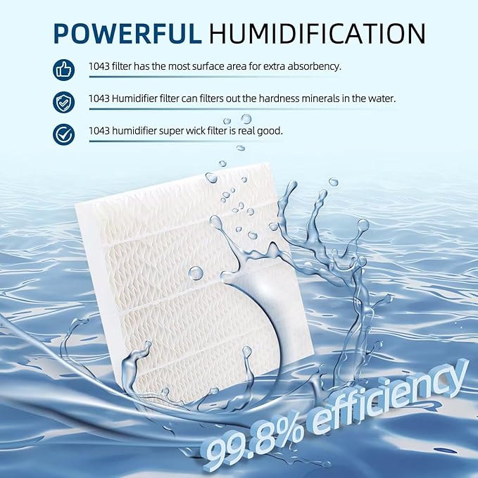2-Pack 1043 Humidifier Filter Replacement: for Essick Air AIRCARE EP9500, EP9700, EP9800, EP9R500, EP9R800, 821000, 826000, 826800, 831000 and Bemis Space Saver 800 8000 Super Wick Humidifiers - Image 5