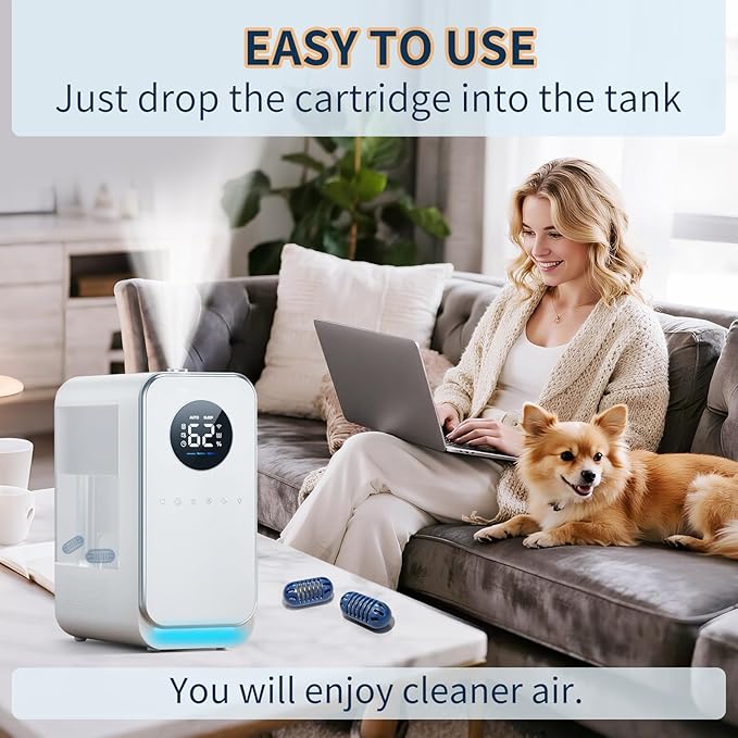 12-Pack Demineralization Cartridge for Humidifier Compatible with Most Humidifiers Replacement for Ultrasonic Humidifier Tank Cleaner Fish | Prevents Hard Water Build-Up | Eliminate White Dust - Image 7