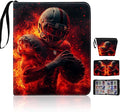 Football Card Binder, 2025 Sports Trading Card with Sleeves Holder Album, 900 Pockets Rugby Card Holder Sheets Display Storage Protectors for Collectors Boys and Girls Gift by PEPOYO+AI