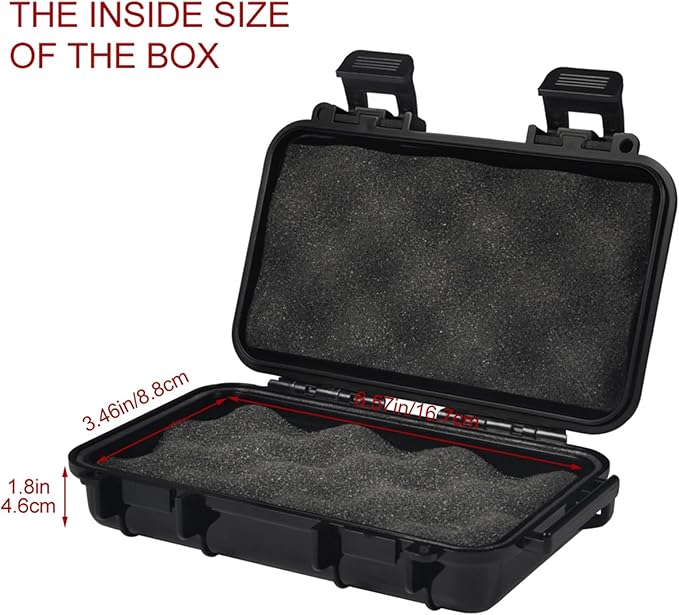 Ejoyous Waterproof Dry Storage Box, Waterproof Box Plastic Survival Container Shockproof Dry Storage Case with 2 U Shape Buckle for Fishing Camping Hiking - Image 2