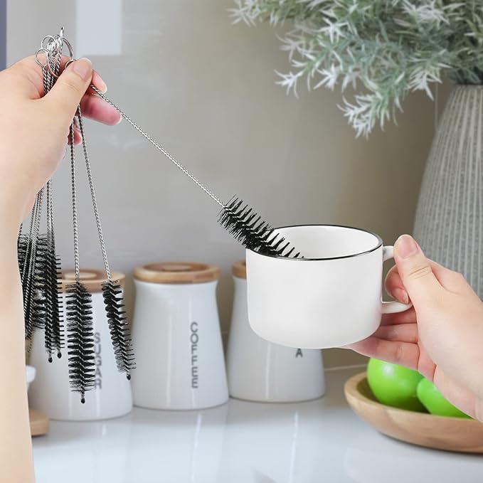 LOVEINUSA Straw Cleaner Brush, 10 Pieces 8.2 Inch Bottle Brush, Nylon Tube Brushes Kit for Reusable Drinking Straws, Sippy Cup, Tumbler, Water Bottle - Image 8