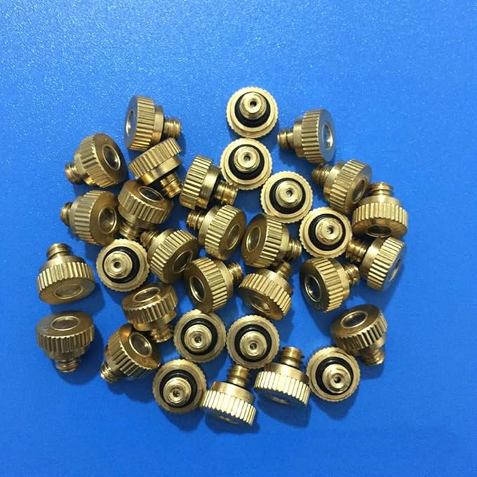 RuoFeng Mister Nozzles Brass For Outdoor Cooling System Low-Pressure Atomizer 22 pcs Orifice 0.016" (0.4 mm) 10-24 UNC - Image 4